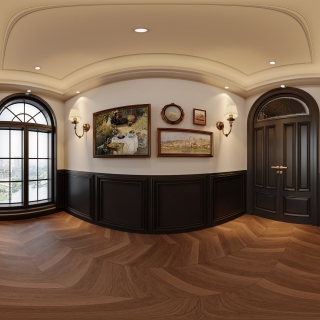 法式复古 3楼 玄关全景