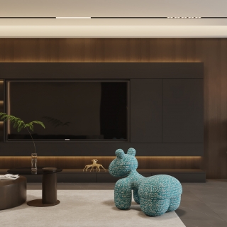 意式客厅-电视墙