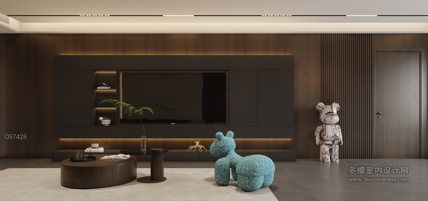 意式客厅-电视墙