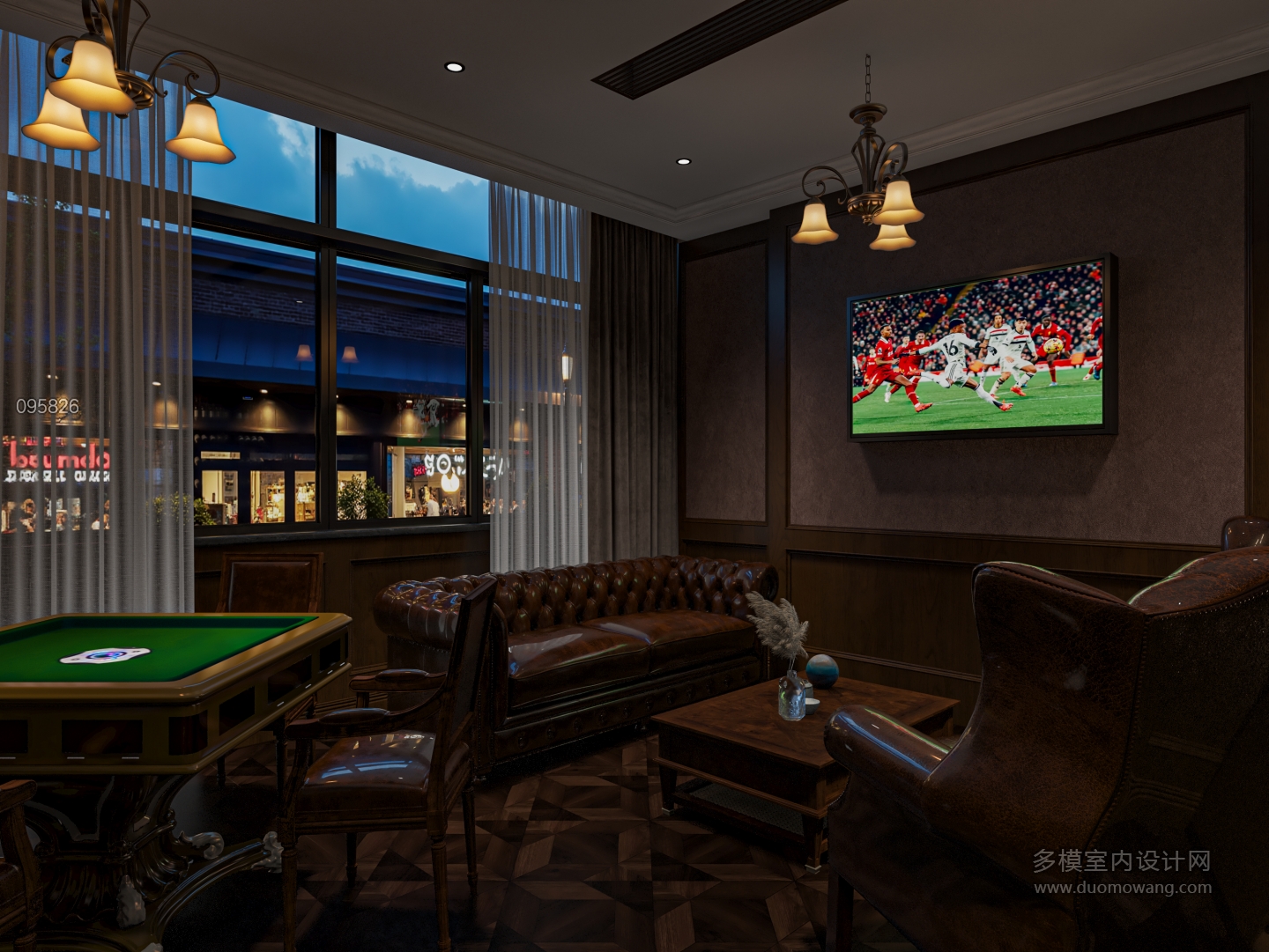 美式雪茄吧二楼大包厢单张2