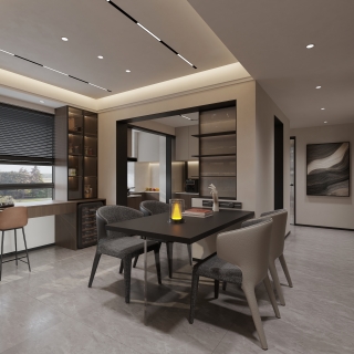 现代 意式 餐厅 单张