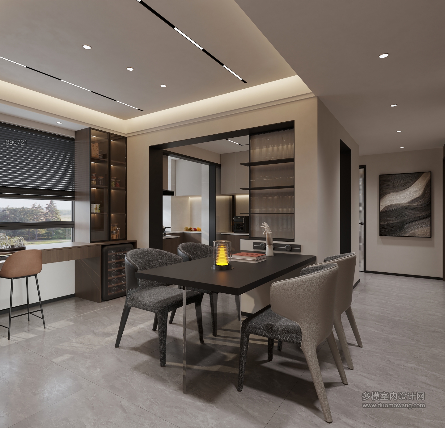 现代 意式 餐厅 单张