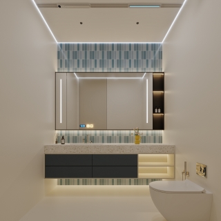 现代轻奢卫生间特写