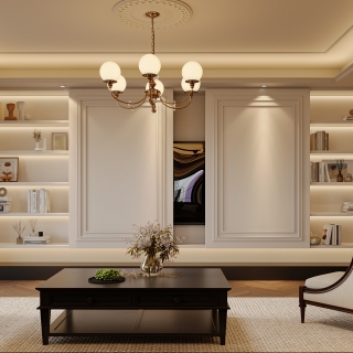 法式复古 1楼 电视背景静态