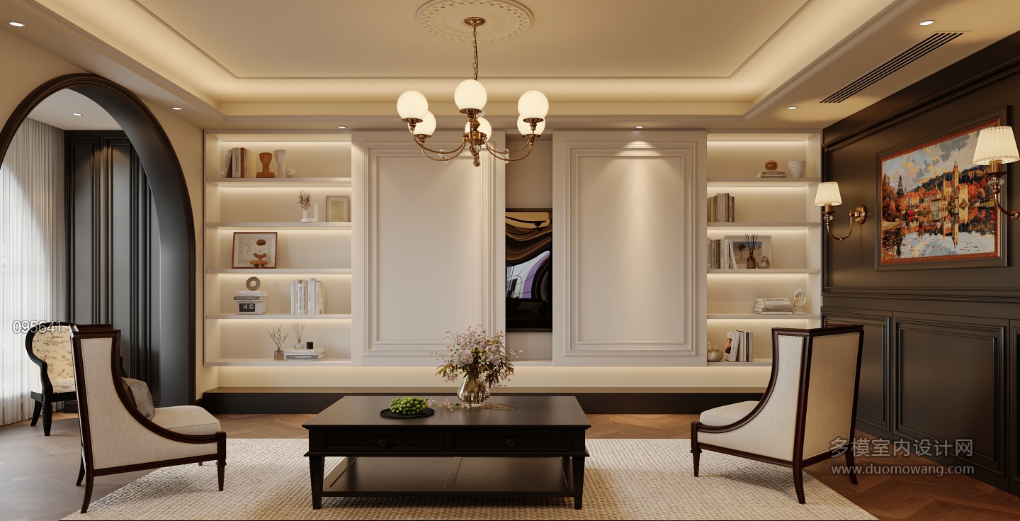 法式复古 1楼 电视背景静态