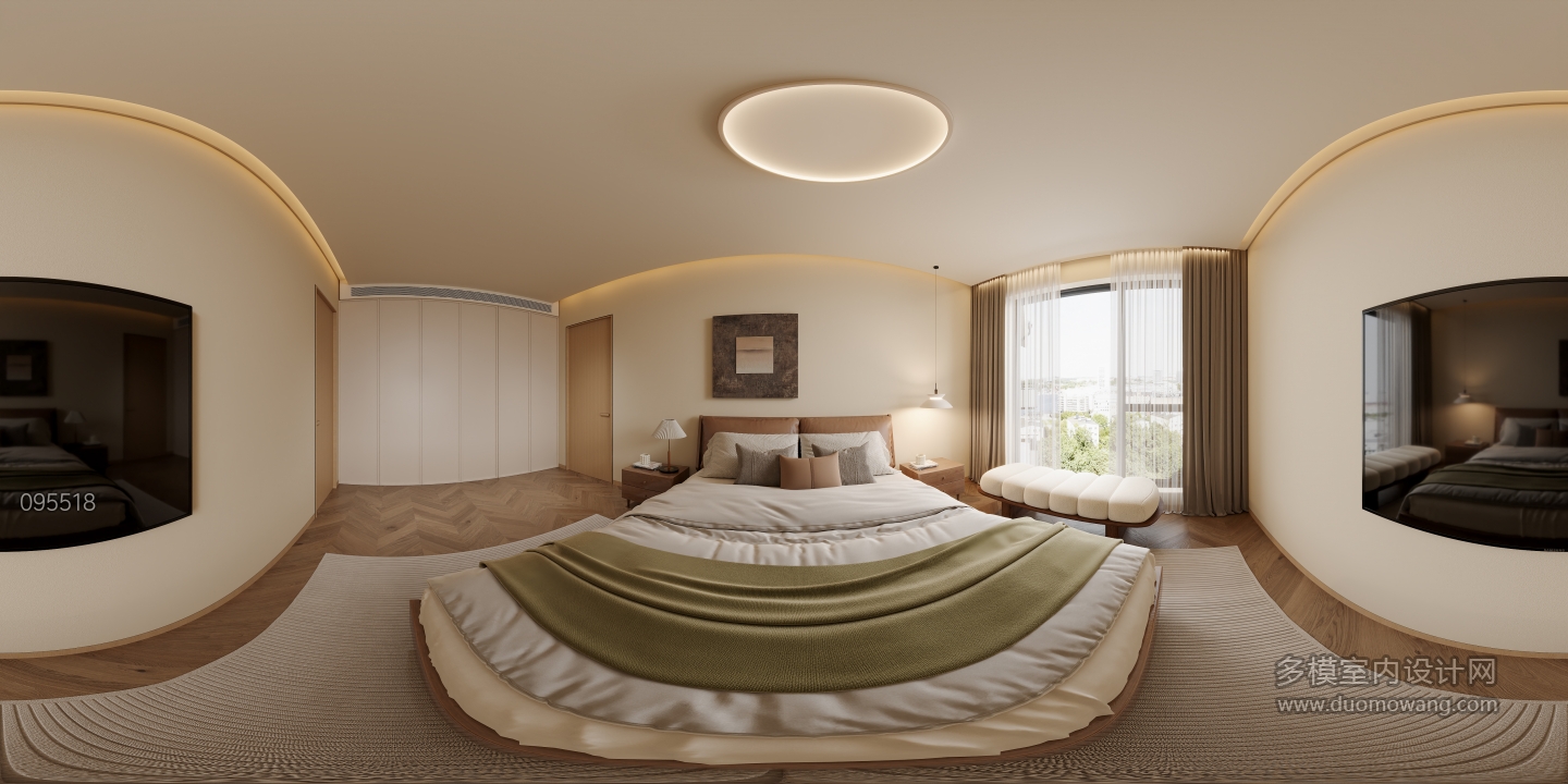 现代主卧全景