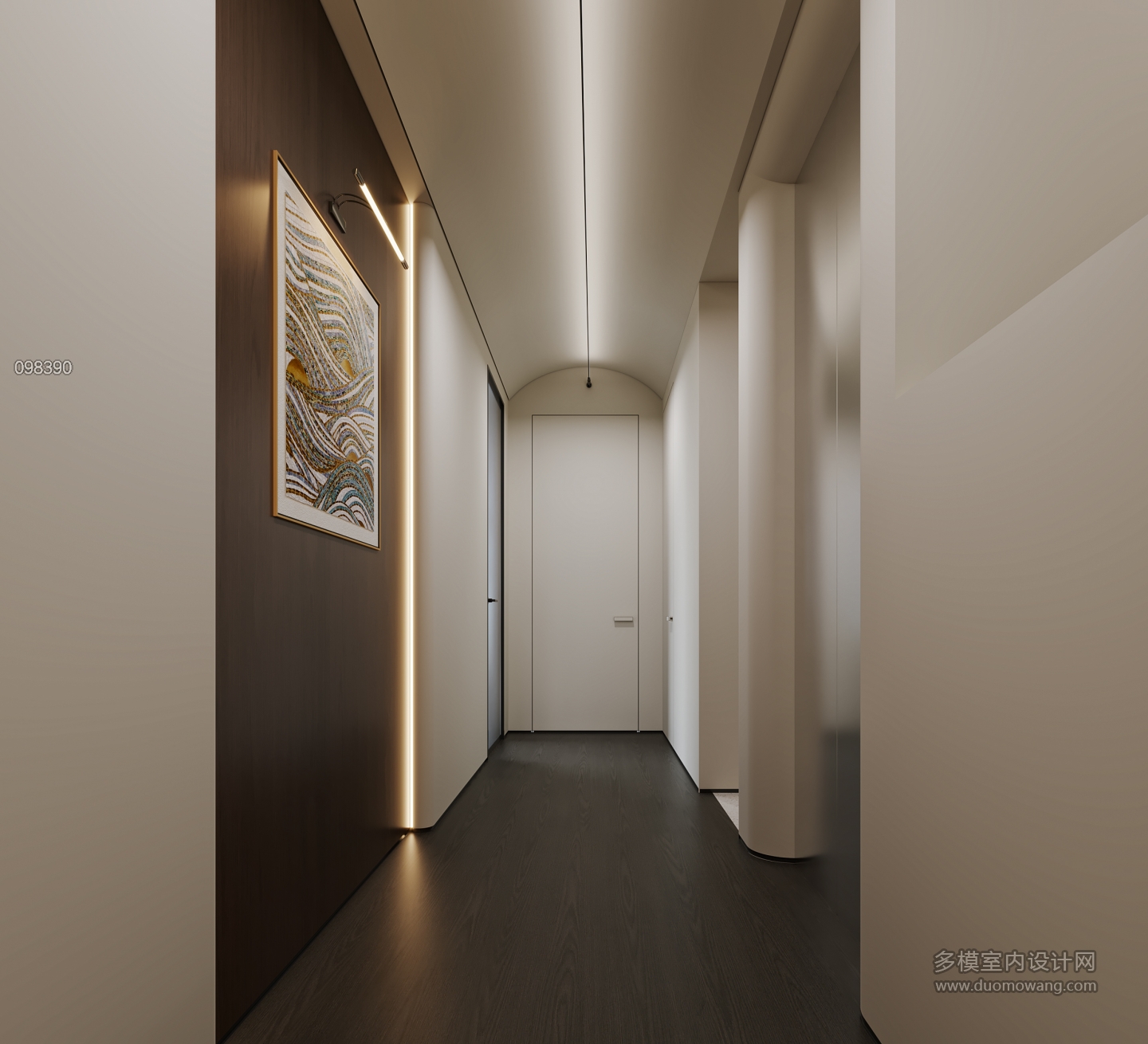 意式三层走廊特写