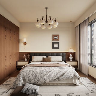 5现代中古风卧室单张