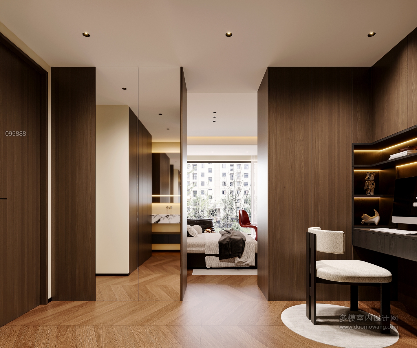 现代大女儿衣帽间透视2