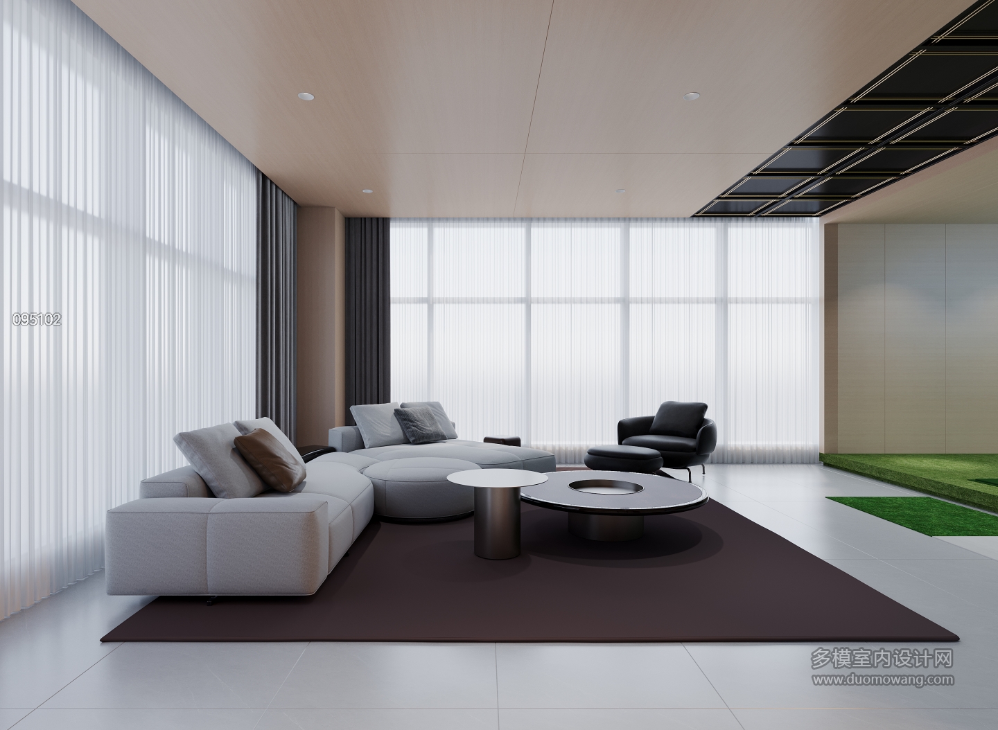 现代会所高尔夫室三