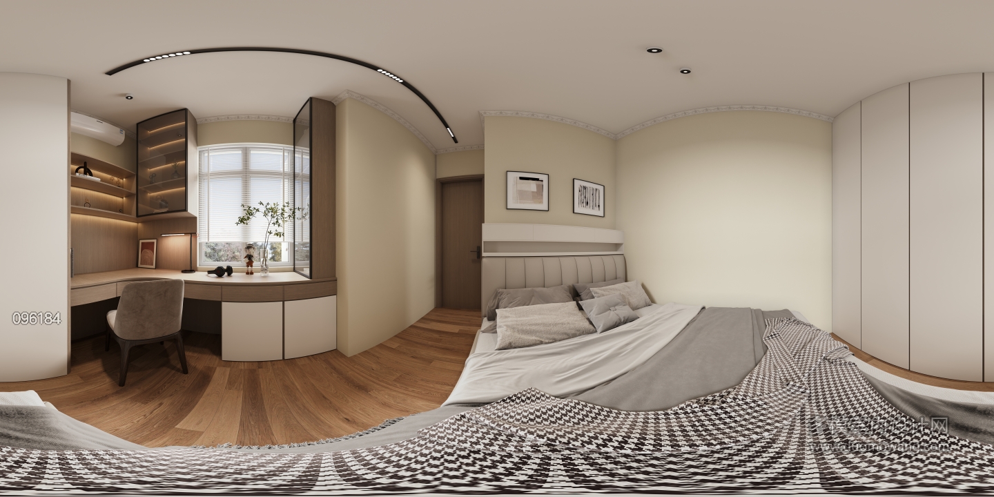 现代主卧全景