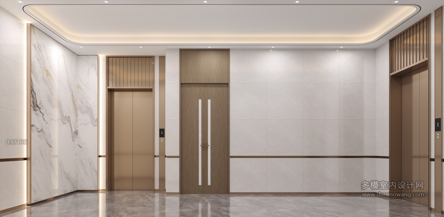 现代5，8#号楼大堂效果1