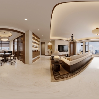 新中式走廊全景