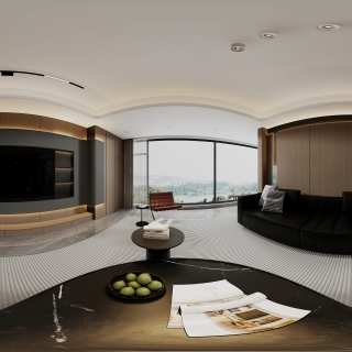 现代意式客餐厅全景