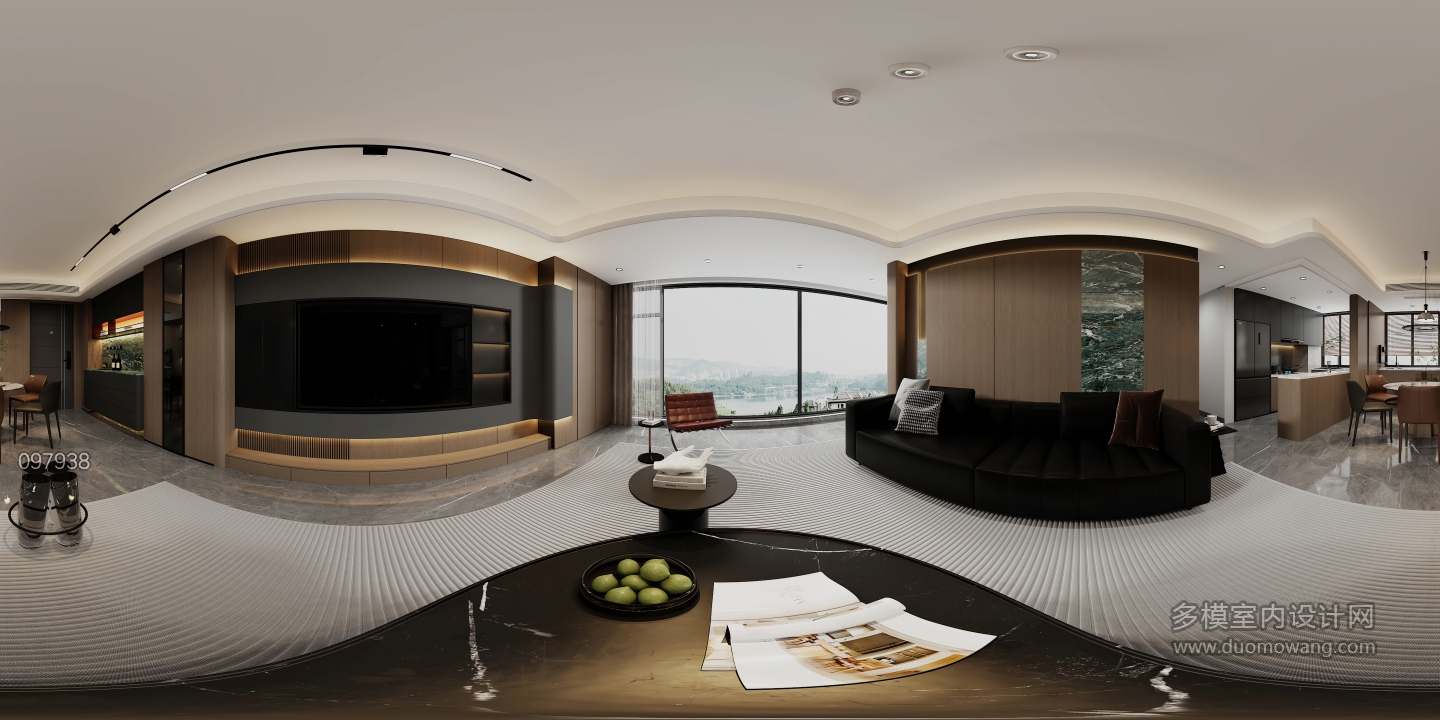 现代意式客餐厅全景