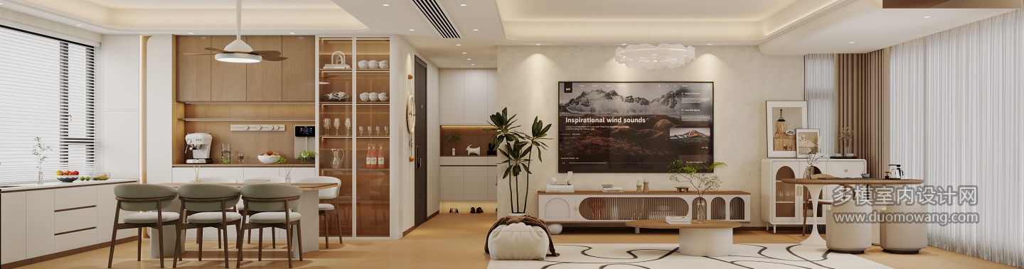 原木-电视墙特写