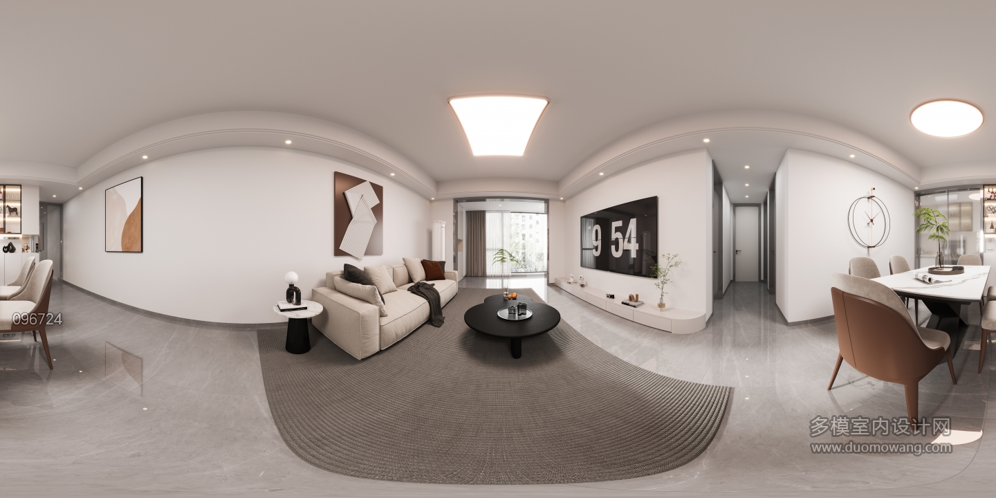 现代客餐厅全景