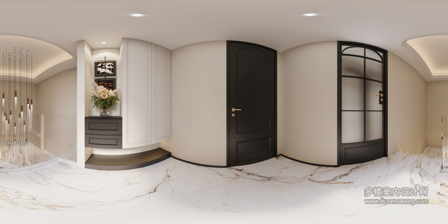 三层法式楼梯-全景