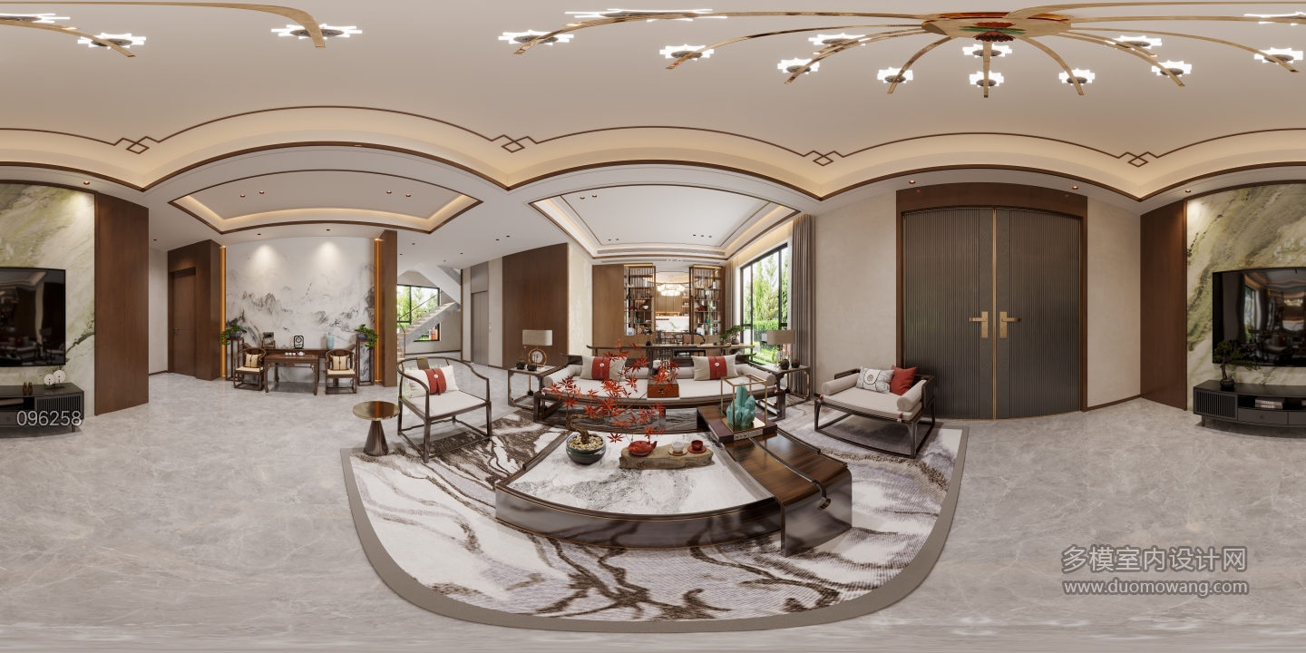 新中式客餐厅全景