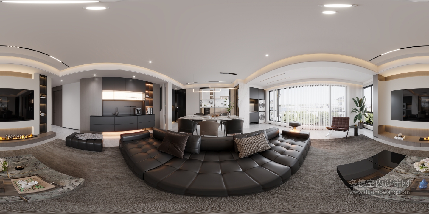 现代客餐厅全景