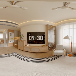 现代客厅改全景