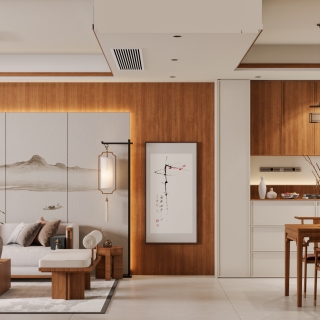 新中式一层沙发面