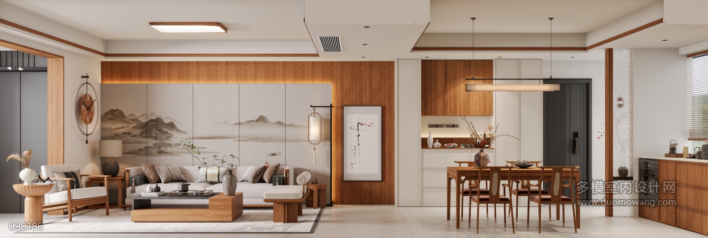 新中式一层沙发面