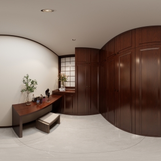 中式-二楼主卧衣帽间