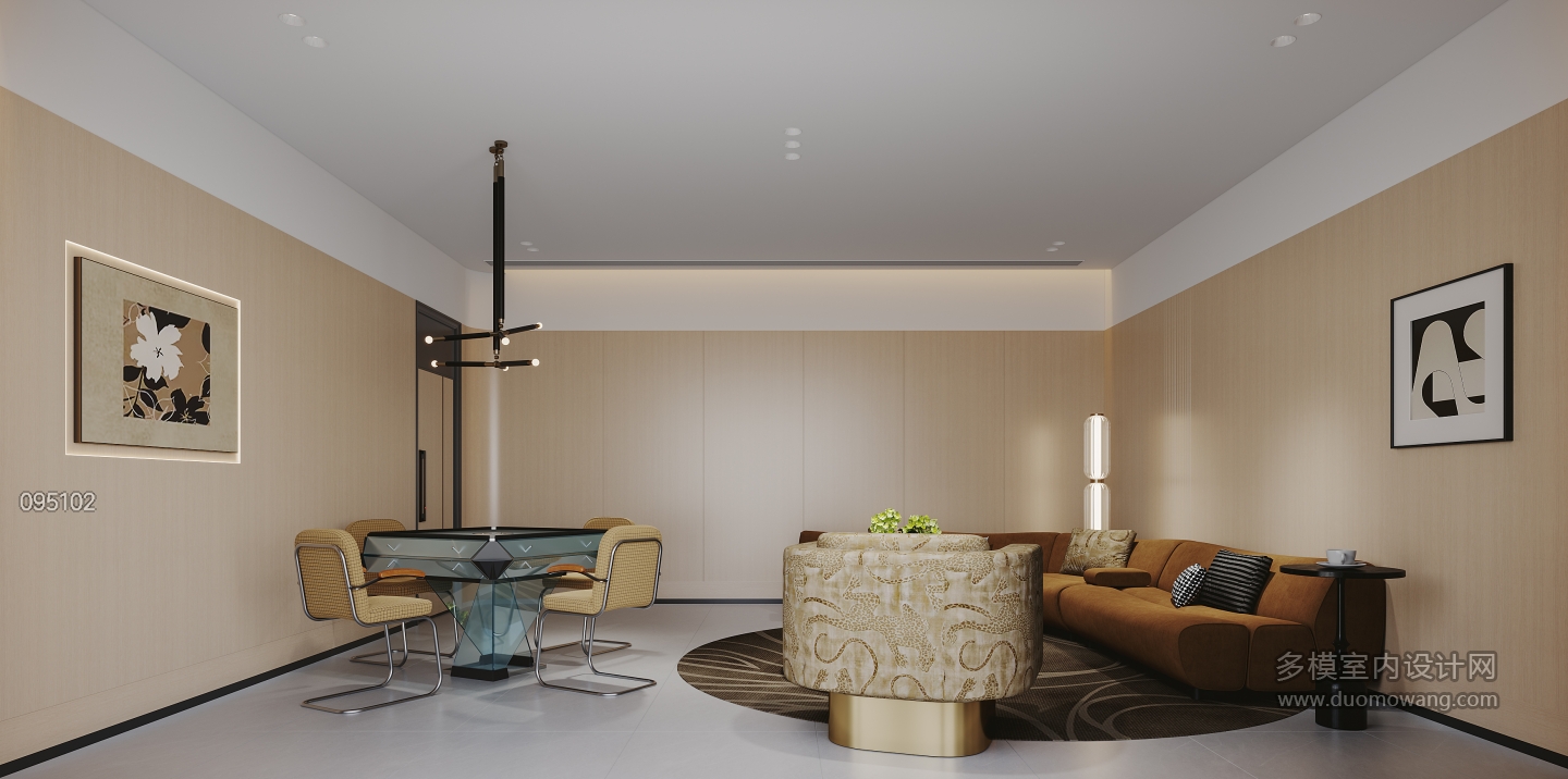 现代会所麻将室二