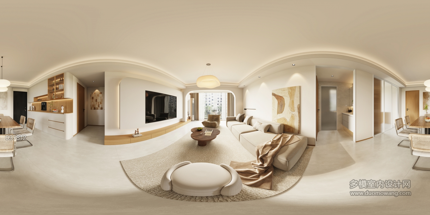 现代客餐厅全景