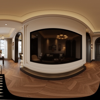 法式复古 2楼 卧室会客厅全景