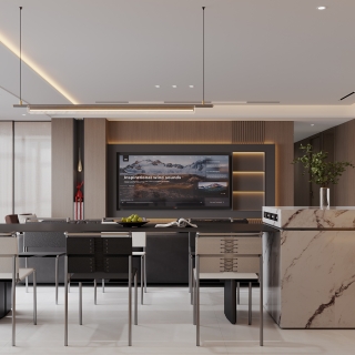 现代客厅电视背景墙