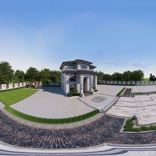 901水晶白麻别墅别墅全景g-995