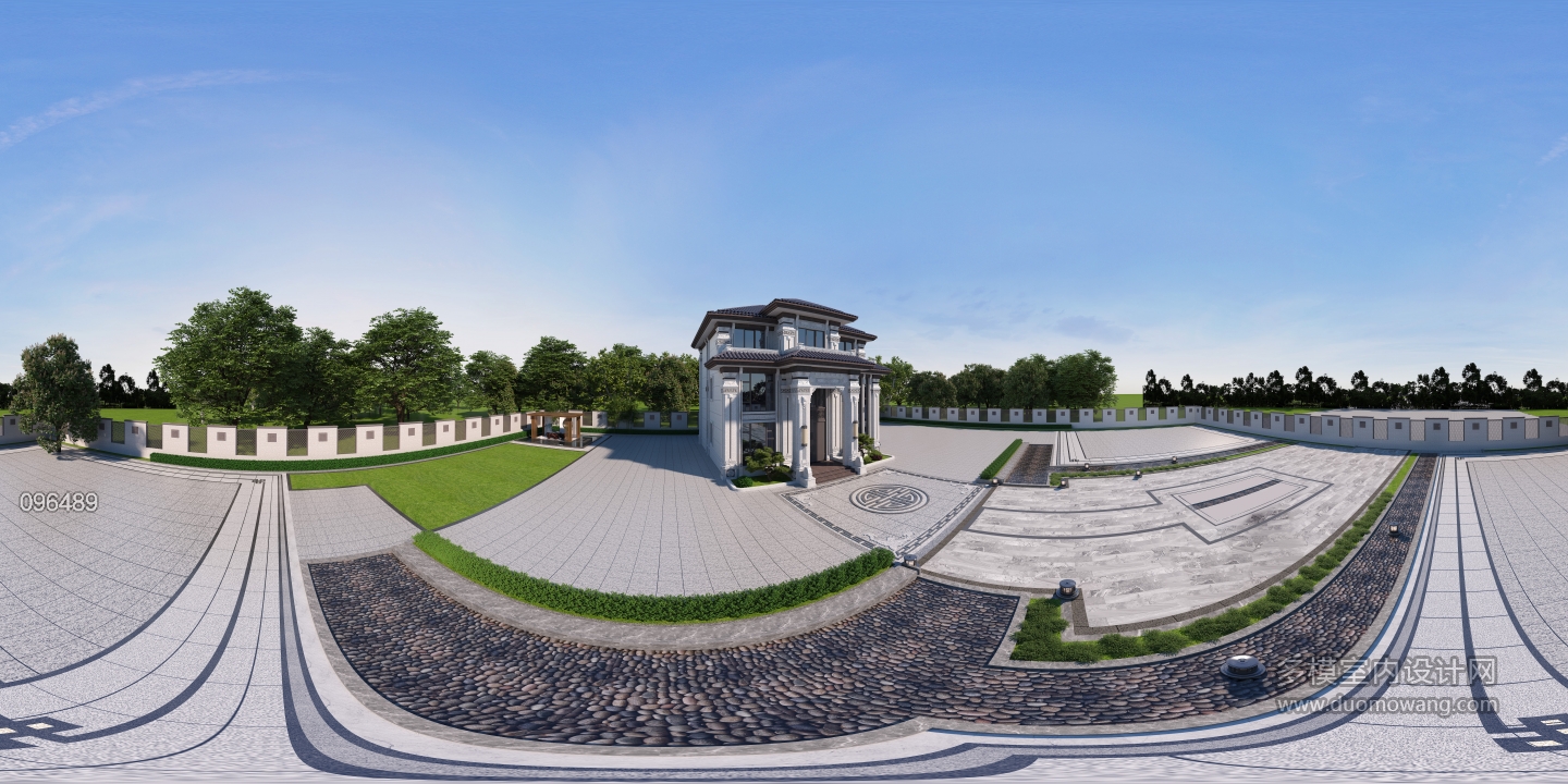 901水晶白麻别墅别墅全景g-995