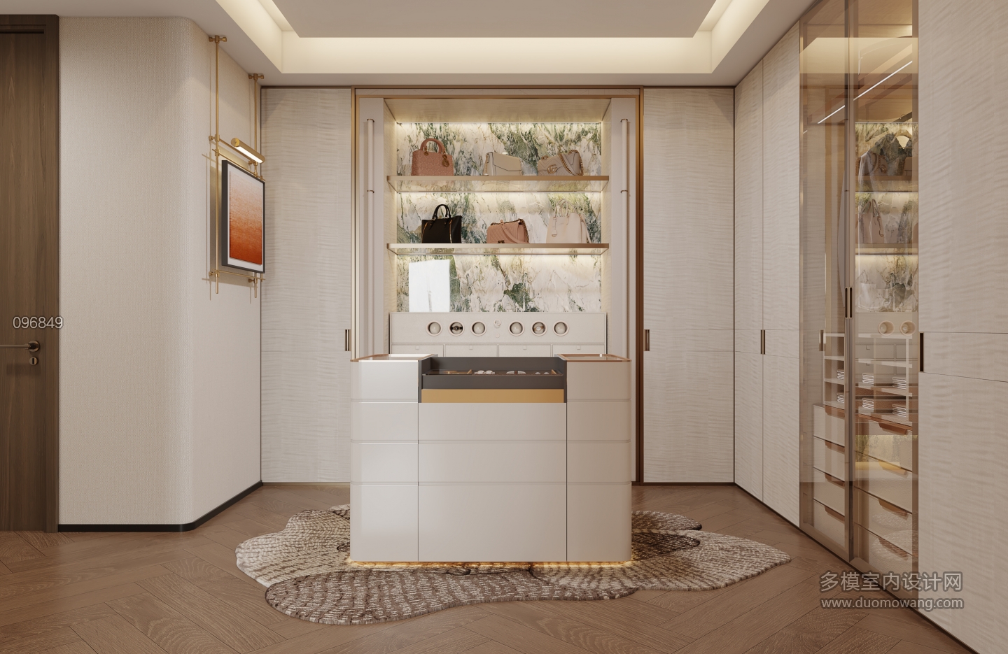 现代轻奢衣帽间静态