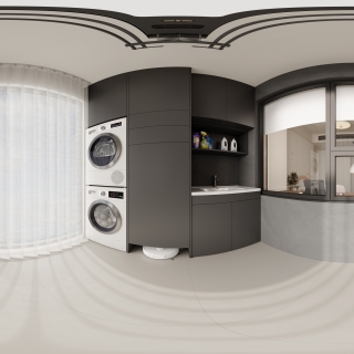 意式极简生活阳台全景