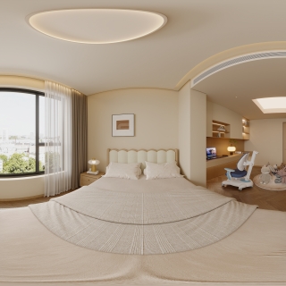 现代次卧一全景