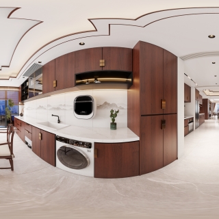 新中式茶区全景