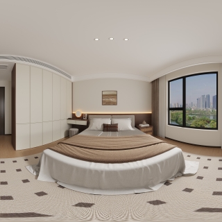 现代主卧全景