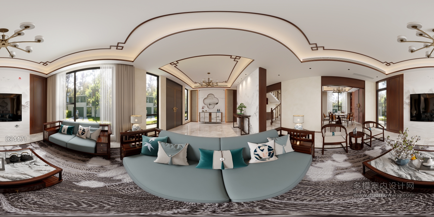 新中式客餐厅全景