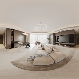 现代客餐厅全景