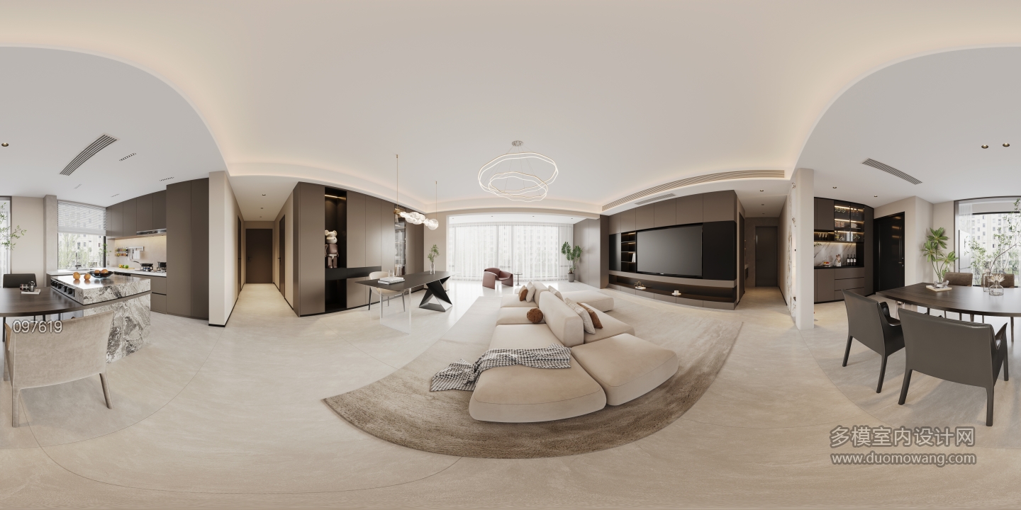 现代客餐厅全景