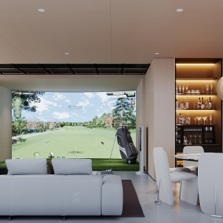 现代会所高尔夫室四