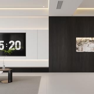 现代极简-电视墙静态