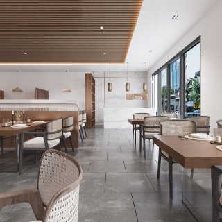 现代餐馆前台静态