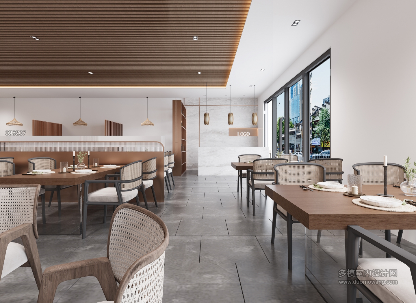 现代餐馆前台静态