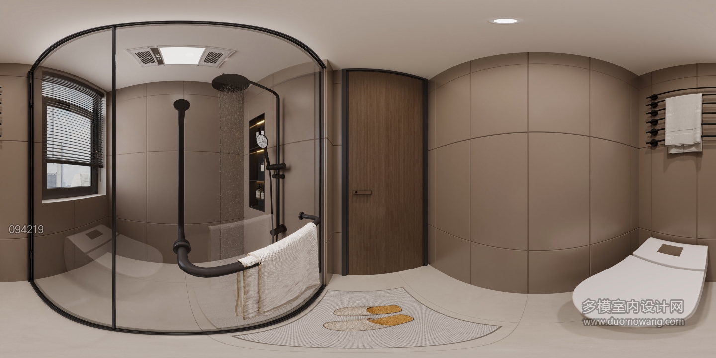 现代卫生间全景