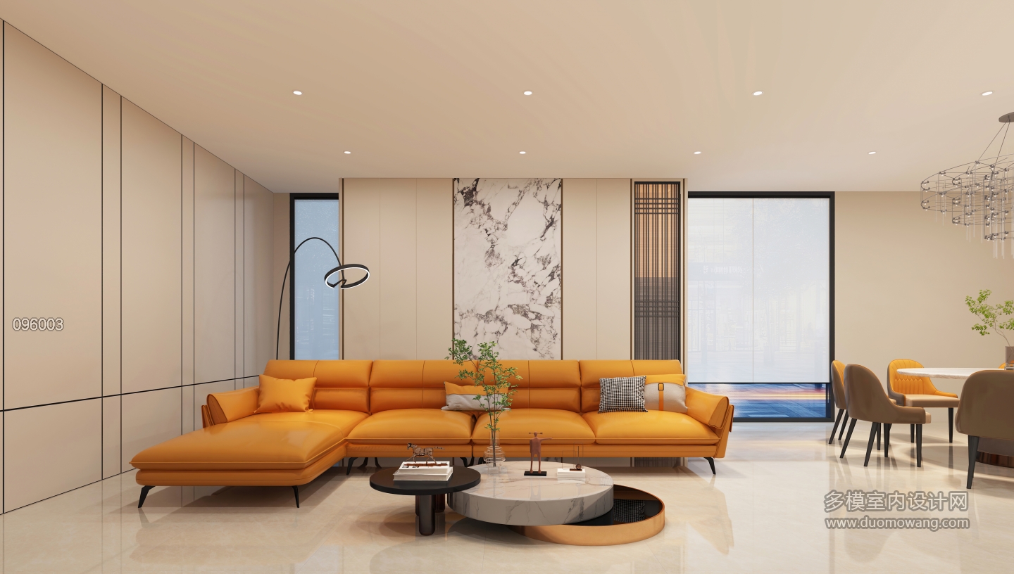 现代别墅沙发背景墙 (1)