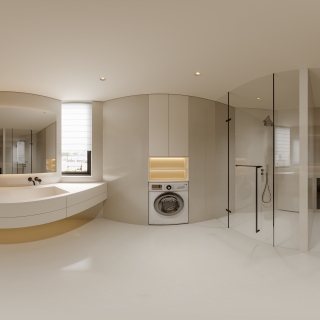 现代二楼客卫全景