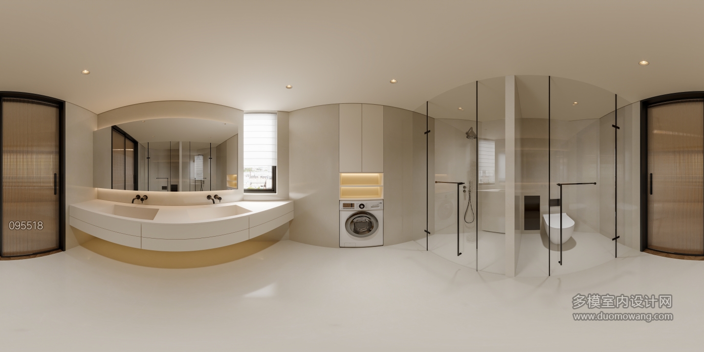 现代二楼客卫全景